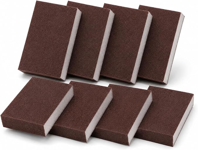 [SJYYLM] Magic Emery Cleaning Sponge, Nano carborundum Sponge Scrub pad Pot Scrubber, Heavy Duty Rust Eraser for Kitchen & Stainless Steel Pans(8 Pack) (8)