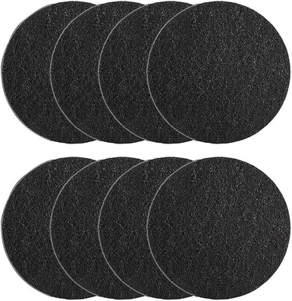 8pcs Filters Round Indoor Kitchen, Compost Bucket, Activated, Charcoal Filters(184 * 10mm)