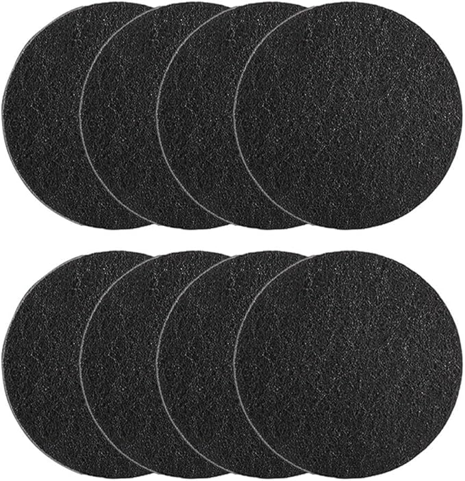8pcs Filters Round Indoor Kitchen, Compost Bucket, Activated, Charcoal Filters(125 * 10mm)