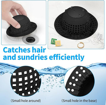 Aluvor Shower Drain Hair Catcher Bathtub Drain Cover Shower Protector for Pop-Up & Regular Drains