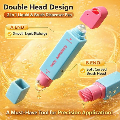 Elephant Kiss Stain Remover, 3-Second Stain Remover Pen for Clothes, 12ml On-the-Go Spot Cleaner, Double Head Instant Treater Sticks With Lanyard, Travel & Pocket-Sized (Green)