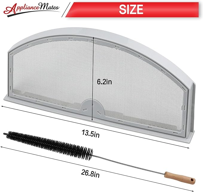 GTD42EASJ2WW GTD33EASK0WW GTD65EBSJ3WS GTD45EASJ2WS GTD42GASJ2WW GTD65GBSJ3WS Dryer Lint Trap Replacement for GE Dryer, WE03X23881 PS11763056 Stainless Steel Metal Screen with Cleaner Kit Brush