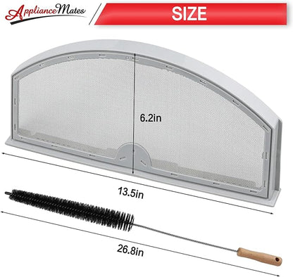 GTD42EASJ2WW GTD33EASK0WW GTD65EBSJ3WS GTD45EASJ2WS GTD42GASJ2WW GTD65GBSJ3WS Dryer Lint Trap Replacement for GE Dryer, WE03X23881 PS11763056 Stainless Steel Metal Screen with Cleaner Kit Brush
