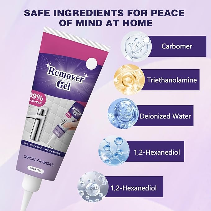 2Pcs Cleaning Remover Gel, Powerful Household Cleaning Gel, Suitable For Cleaning Crevices In Bathroom And Kitchen Sinks, Windows, Etc, Highly Effective In Penetration, Not Damage The Surface