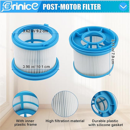 4039 Filter Replacement for Bissell PowerClean FurGuard 280W 4039 4051 4205 Vacuum Filters for Bissell PowerClean FurFinder 200W Vacuum 4052 4026 4031 4137, Comapre to part# 1646969 & 1646970