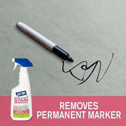 Motsenbocker's Lift Off 40901 Pen, Ink & Marker Stain Remover – Removes Nail Polish, Makeup, and Dyes From Walls, Countertops, Tile, and More, Pre-Wash Laundry Treatment – 22 fl oz