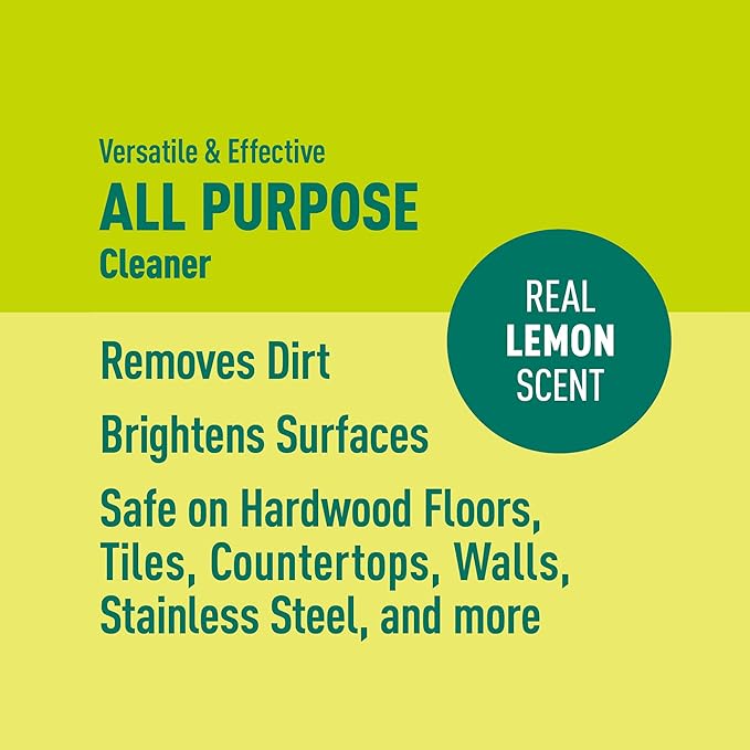 Amazon Basics All Purpose Cleaner, Lemon Scent, 32 fl oz, Pack of 2 (Previously Presto!)