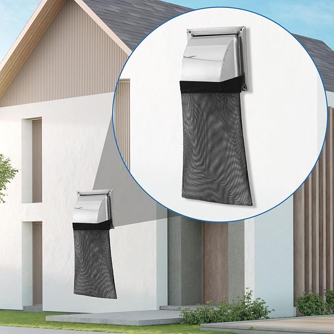 6Pcs Dryer Vent Lint Catcher Bags, Lint Trap Catcher for Dryer Vent for Outside
