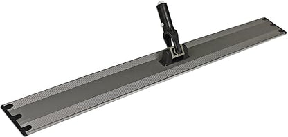 CleanAide Flat Mop Plate Frame for Microfiber Pads, Commercial-Grade Aluminum with 360° Swivel, Hook and Loop Fastening, Lightweight and Durable, Gray, Frame Only, 24 Inches