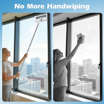 Masthome Clamp Mop Compatible with Swiffer Wet Jet Mops, 50" Stainless Steel Handle Mini Mop for Hardwood, Tile, Laminate, Marble, Wall, Window, Multi-Surface Floor Cleaning