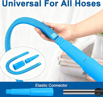 Upgraded Dryer Vent Cleaner Kit: Dryer Lint Vac Attachment, Universal Vacuum Hose Attachment Tool for Lint Removal (Blue Black)