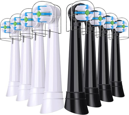 8 Pack IO Brush Head Compatible with Oral B IO 2/3/4/5/6/7/8/9/10/Deep Clean Electric Toothbrush, Replacement Heads Compatible with Oral B IO for Effective Cleaning (Black/White)