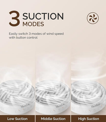 MelodySusie Advanced Cordless Naill Dust Collector, SProR 3500RPM Powerful Portable Nail Vacuum Fan with 3 Suction Modes,Reusable Filter & Low Noise for Mobile Nail Tech, DIY Nail Artist & Home Use