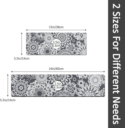15" X 5.5" Kitchen Sink Splash Guard Faucet Mat Mandala Super Absorbent Fast Drying Faucet Guard & Draining Mat Sink Splash Guard Behind Faucet for Kitchen, Bathroom