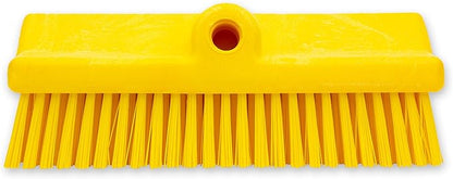 SPARTA 40423EC04 Plastic Floor Scrub Brush, Wall Brush, Equipment Brush With Nonabsorbent Bristles For Industrial Kitchens, Hospitals, Commercial Cleaning, 10 Inches, Yellow, (Pack of 2)