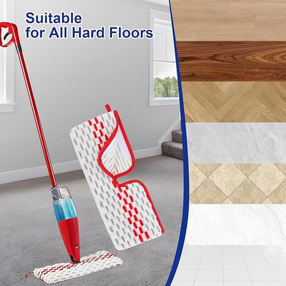 Spray Mop Pads Compatible with Oceda ProMist MAX Microfiber Spray Mop - Mop Replace Head for Dry/Wet Use - Reusable Washable Dust Mop Refills for Floor Cleaning,3 Pack