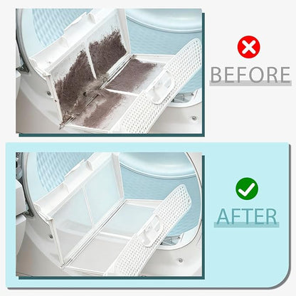 Dryer Vent Cleaner Kit, 5-Piece Professional Cleaning Kit with Flexible Dryer Vent Brush, Lint Remover Tool & Universal Vacuum Attachment for Duct, Hose, Pipe and Lint Trap - Safe & Efficient