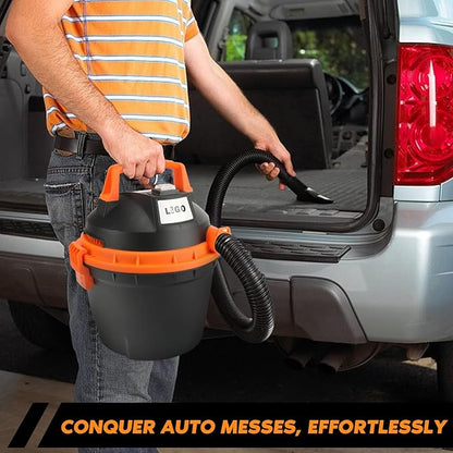 LIGO Shop Vacuum Wet and Dry, Mini Shop Vac with Accessories, 2.11 Gallon, 2HP, Handheld Vacuum for Garage, Home and Pet