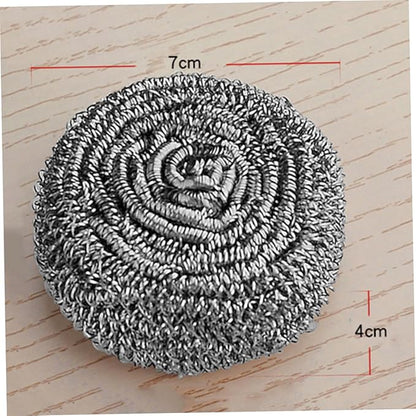 Unomor 2pcs Stainless Steel Scourers Kitchen Cleaning Balls for Pots Pans and Dishes Non-Scratch Spiral Design Effortless Grime Removal