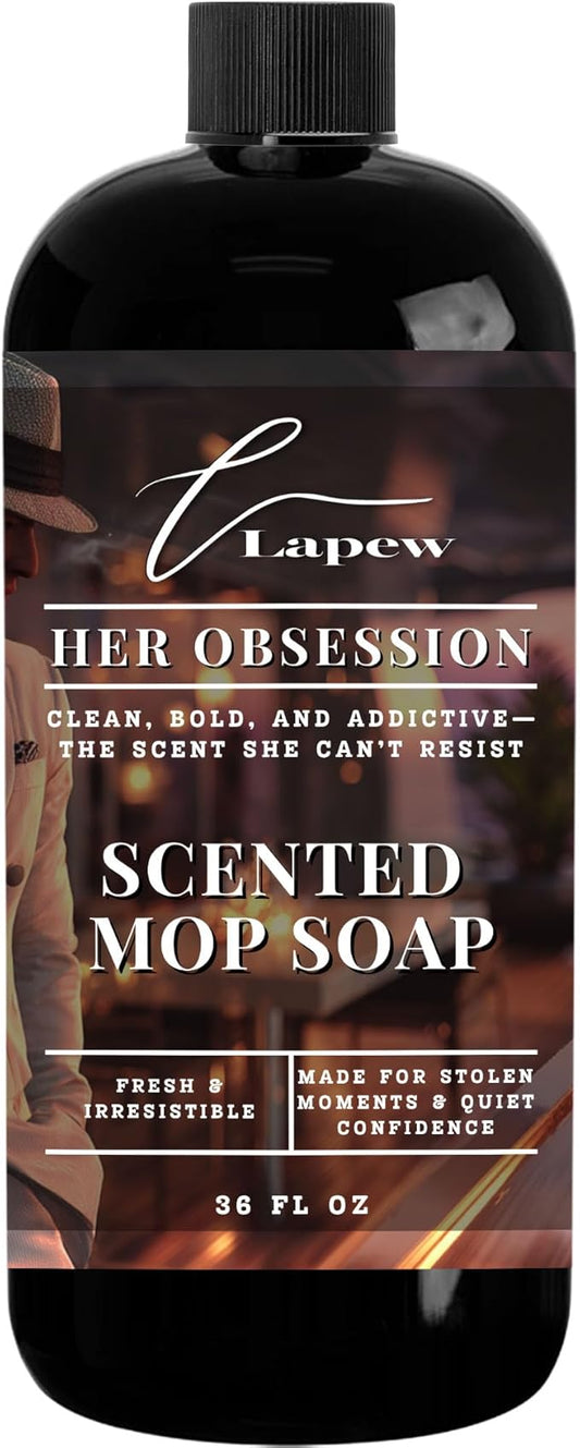 Lapew Her Obsession Scented Mop Soap - Luxury Floor Cleaner Concentrate for Mopping Tile, Laminate, Vinyl & Hardwood | Streak-Free, Low-Foam | 36 oz