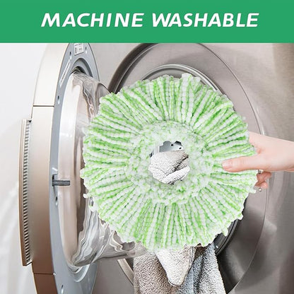 Mop Head Replacement for Libman Tornado Spin Mop System, Resuable Microfiber Mop Refill Pad, Easy to Replace, Machine Washable（3 Pack）