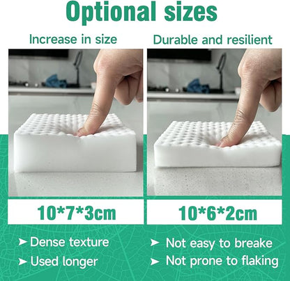 Heavy Duty Magic Sponges Cleaning Eraser Large Size 10 Pack, 2X Compressed Melamine Sponge Cleaner, Melamine Foam All Purpose Cleaning Pads, Stain Remover for Home Kitchen Bathroom Sneaker Car