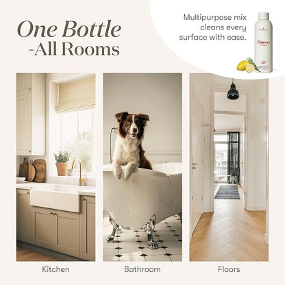 Thieves Household Cleaner | 14.4 oz | Plant-Based Multi-Surface Solution Infused with Essential Oils | Dilute for Floors, Carpets, Glass, Counters, Appliances, and General Home Cleaning