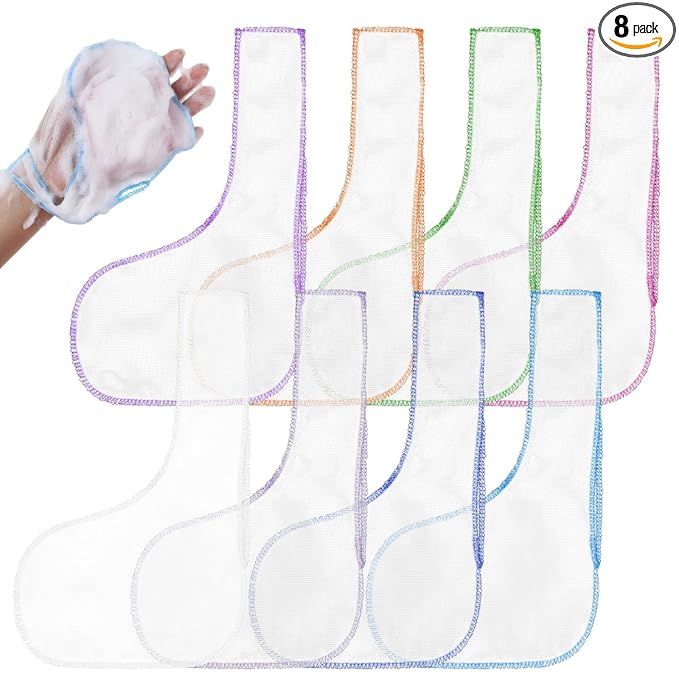 8 Pcs Soap Bar Saver Bag to Preserve Soap Mesh Pouch for Shower Body Wash Conditioner Shampoo Bar Holder, 8 Colors