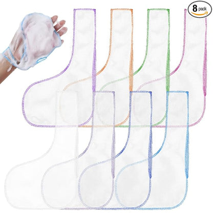 8 Pcs Soap Bar Saver Bag to Preserve Soap Mesh Pouch for Shower Body Wash Conditioner Shampoo Bar Holder, 8 Colors