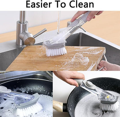 Dish Brush Refills Replacement Heads Compatible with Scrub Daddy Dish Wand，Replacement Brush Cleaning Heads for Soap Dispensing Brushes 4pcs