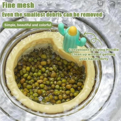 Cactus Kitchen Sink Drain Strainer, Cactus Sink Strainer, Automatic Pressing Sink Filter, Self-Cleaning Sink Strainer,Press Automatic Dumping Basket, Kitchen Sink Waste Collector Filter(Cactus-Green)