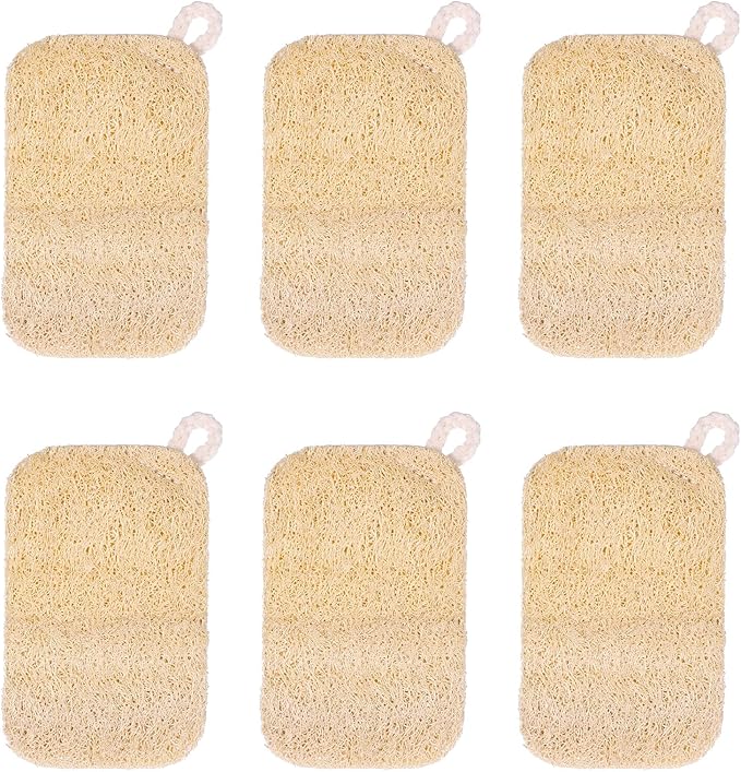 6 PCS Loofah Dish Sponge, Compostable Natural Sponges for Dishes, Natural Loofah Sponge for Kitchen