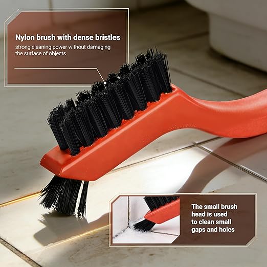6 Pieces Nylon Brushes Set, Brushes for Cleaning Welding Slag and Rust,Scratch Brush with Mini Head & Hanging Hole for Everyday Cleaning (6, Nylon)