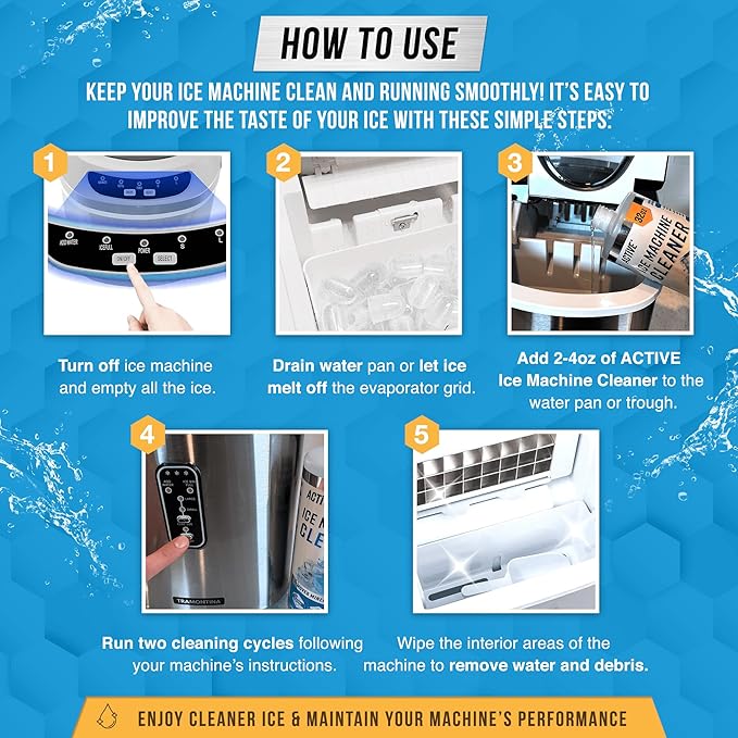 ACTIVE Mold Stain Remover and Ice Machine Cleaner - Includes 7oz Mold Stain Remover Gel and 32oz Ice Maker Cleaning Solution
