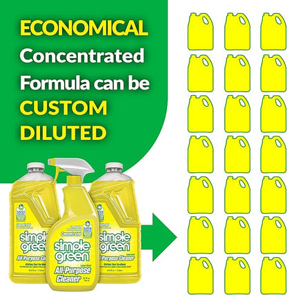 Simple Green All Purpose Cleaner Spray and Refill, Green, 3 Piece Set, 1 Count (Lemon)