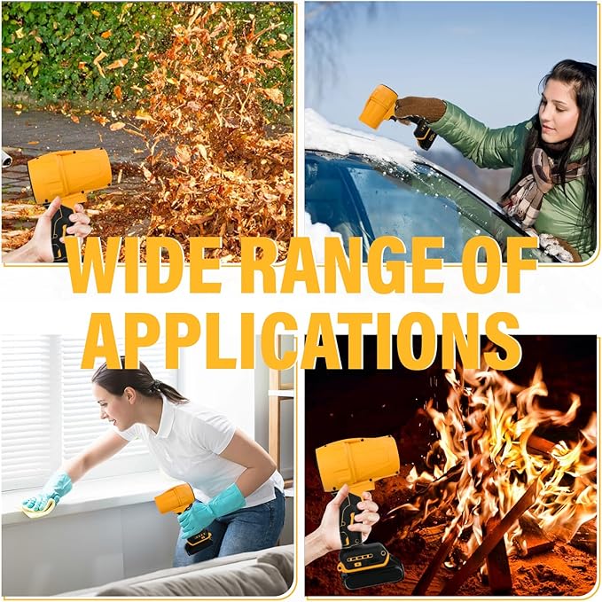 Cordless Leaf Blower for Dewalt 20v Battery, Brushless Dust Blower,30000 RPM Mini Dry Blowers Fan, Handheld Electric Dust Blowers for Home Cleaning, Car, Outdoor(Tool Only)