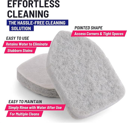 Moku Home Replacement Scrubber Refill for Moku Home Extendable Tub Tile Shower Brush for Cleaning Non-Scratch (2X Scrubber Sponge Gray)