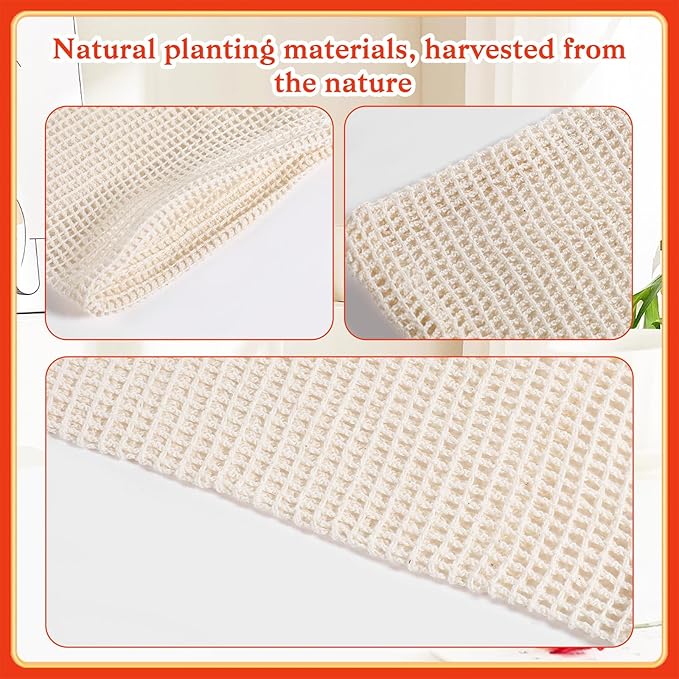 10 Pcs Soap Bags, Exfoliating Soap Saver Bags with Drawstring Reusable Natural Sisal Soap Pouch Foaming Drying for Bath and Shower(3.5x5.5 Inch)