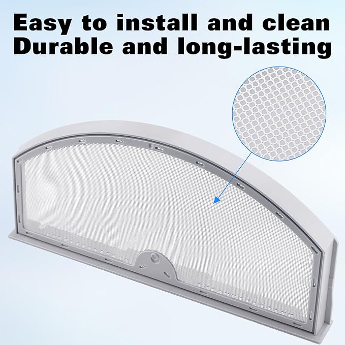 WE03X23881 Dryer Lint Screen Filter Replacement for GE Hotpoint, Fit for GTD42EASJ2WW GTD65EBSJ3WS GTD33EASK0WW GTD42GASJ2WW GTD45EASJ2WS PS11763056, Upgraded Stainless Steel with Cleaner Brush