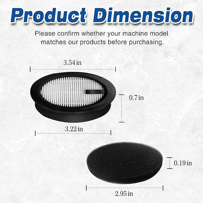 2-Pack Vacuum Cleaner Filter Replacement Compatible with SMOTURE VAC01/VAC02/VC70 Cordless Vacuum Cleaner&ozeeco EC01 Vacuum Cleaner Filter