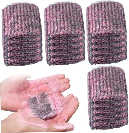 Steel Wool Scrubber 20Pcs Steel Wool Soap Pads Pre-Soaped Pan Scrubber Effective Clean Soap Pads Non Scratch Metal Scouring Pads Sponges Washing Up for Cleaning Pots Pans Ovens Tough Kitchen Grease