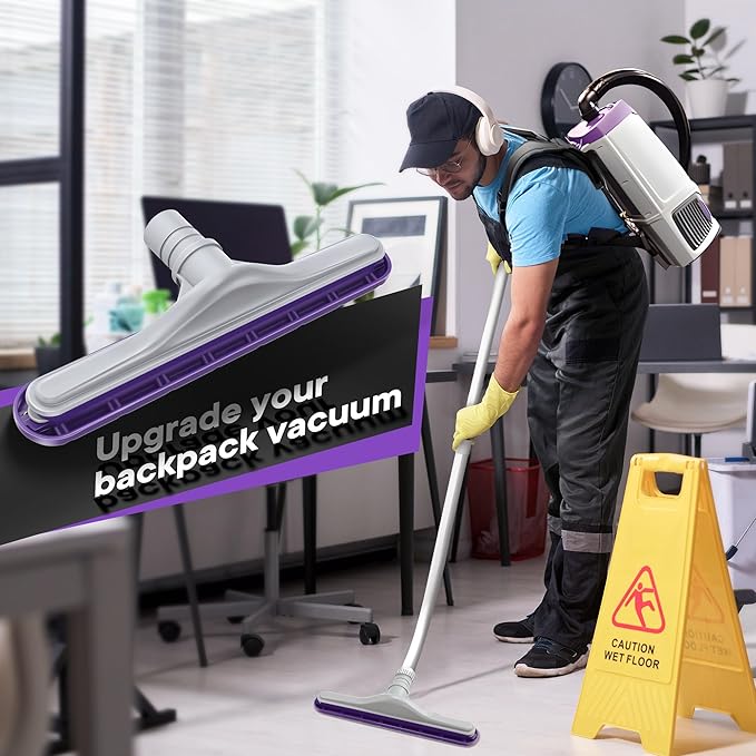 Replacement Floor Tool Compatible with ProTeam 101446 E-Z Glide Backpack Vacuum,Compatible with Hoover C2401, 14" Multi-Surface Brush for Commercial Cleaner