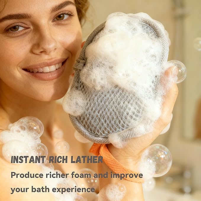 Sandwich Soap Bag, Soap Saver for Bar Soaps, Bar Soap Pouch with Gentle Exfoliation,Double Layer Mesh Design Foaming and Drying The Soap,Better Than Soap Holder and Dish