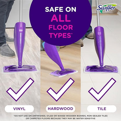 Swiffer WetJet Hardwood Floor Cleaner Spray Mop Pad Refill, Bathroom Cleaning Supplies, Hardwood Floor Cleaner, Multi Surface, 24 Count (Pack of 2)
