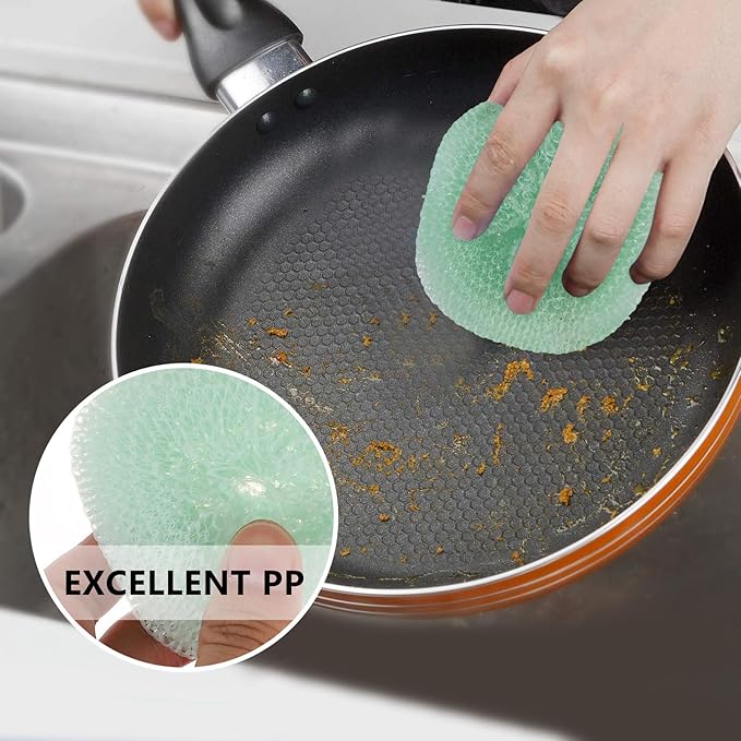 Beaupretty 12Pcs Kitchen Scouring Balls Set, Multifunctional Cookware Cleaning Balls for Rust and Dirt Removal, Colorful Household Washing Pot Scrubbers, Safe and Non-Shedding Tools for