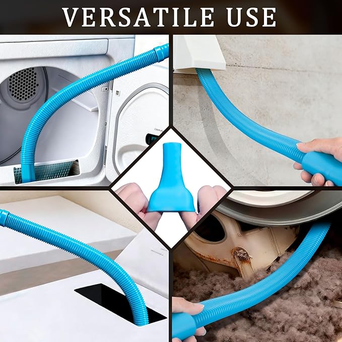 Dryer Vent Cleaner Kit,Dryer Lint Cleaning Tool for Trap,Brush Kit for Dryer Vent Cleaning,Dryer Vent Cleaner Kit with Vacuum,Dryer Lint Trap Cleaner Tool,Flexible Dryer Vent Cleaning Hose Lint Filter