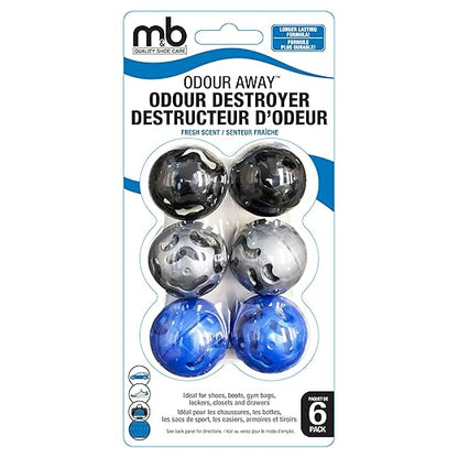 MONEYSWORTH & BEST | SHOE DEODORIZER BALLS | 6 PACK | Odour Blocker, Long-lasting, Fresh Scent | For Sneakers, Shoes, Leather, Gym Bag, & More
