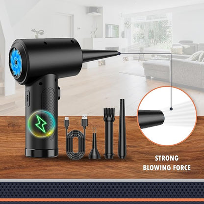 Newhouse Electric Cordless Air Duster NHAD-BR-1, 3-Speed Blower for Car, Computer Cleaning, Rechargeable