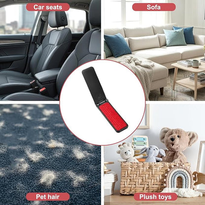 4 Pack Foldable Travel Lint Brush, Reusable Lint Brushes for Clothes, Sticky Surface Mini Travel Lints Remover, Fuzz Remover for Furniture Couch Sofa Pet Hair(Black)