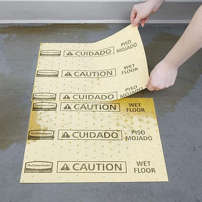 Rubbermaid Commercial Products, Over the Spill Pad, Absorbent Mat Pads for Residential/Commercial/Restaurant/Office/Facility Use, Fast at Absorbing Water/Oil/Beverages, Yellow